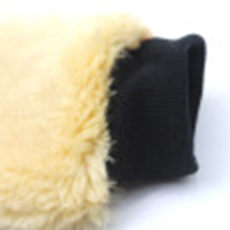 Plumeau de gants de lavage de voiture en peluche double face