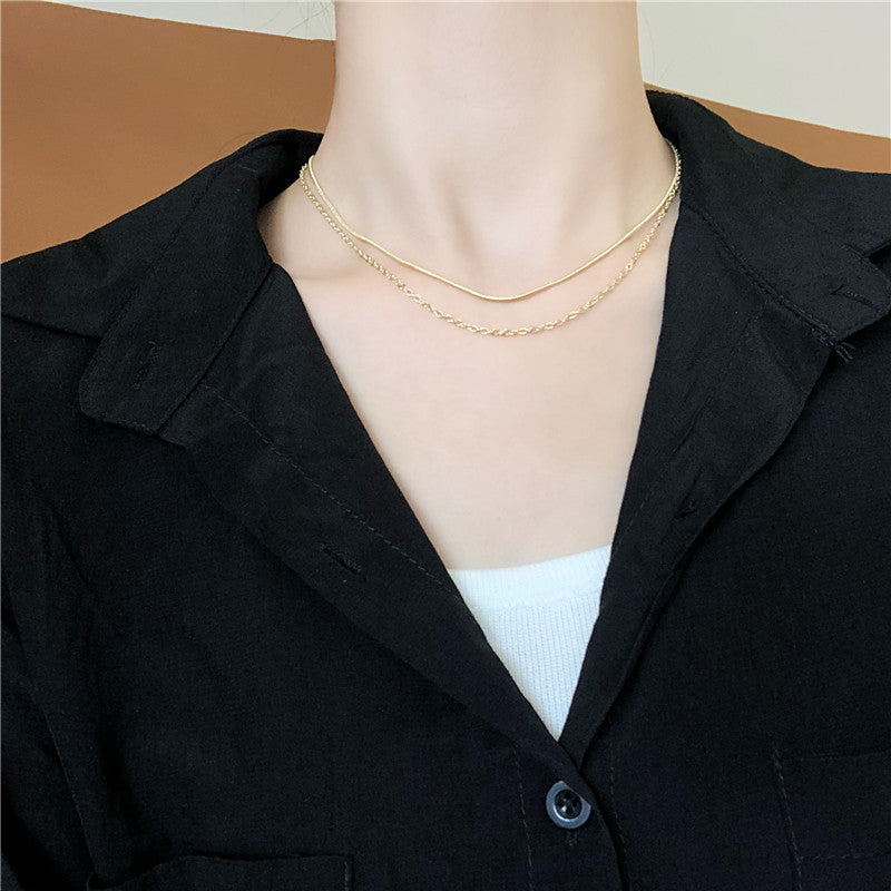 Collier de chaîne de clavicule personnalisé pour femme