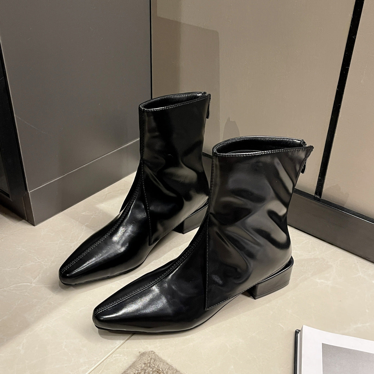 Bottes à talons épais pour femmes, tempérament de mode