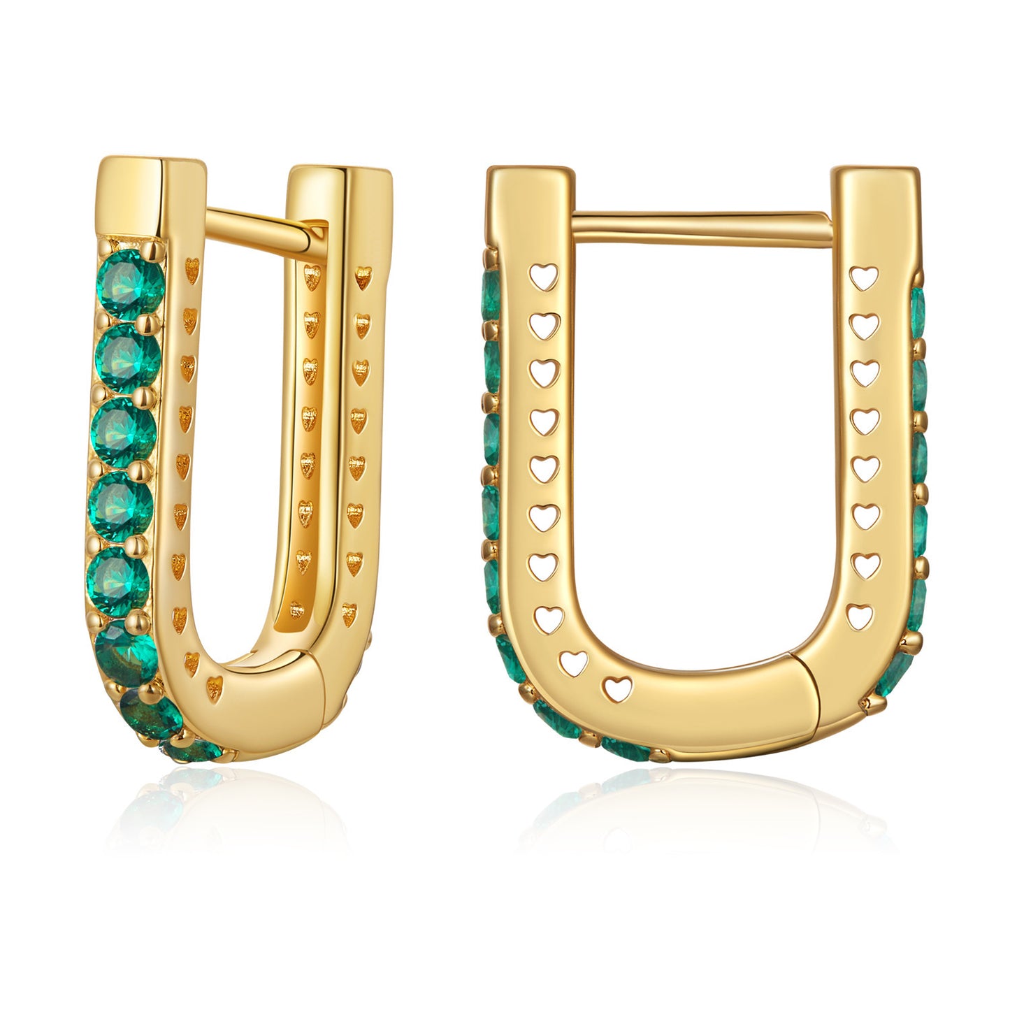 Clip d'oreille classique en forme de U, vêtements personnalisés européens et américains, perceuse de gang, boucles d'oreilles en alliage de cuivre