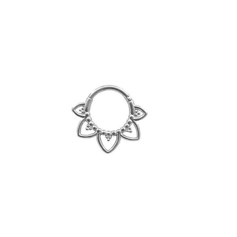 Anneau de nez en forme de fleur en acier inoxydable