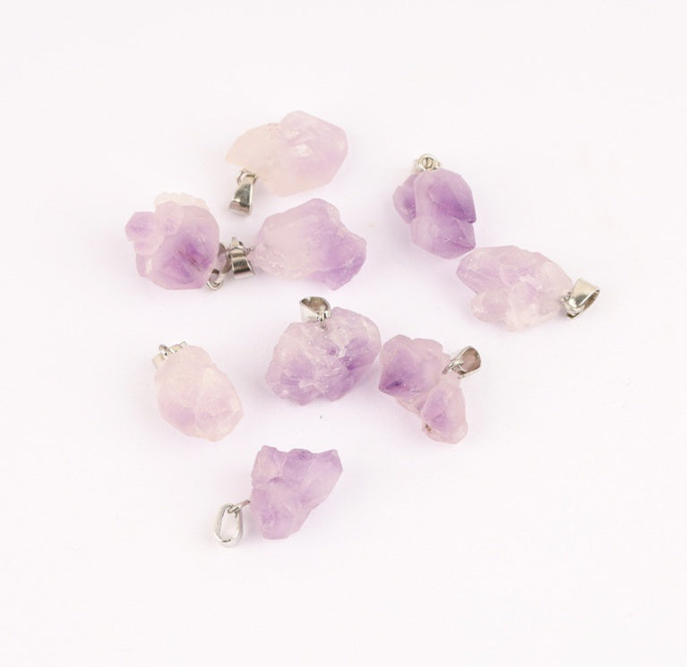 Colgante de piedra de cristal de color natural del arco iris