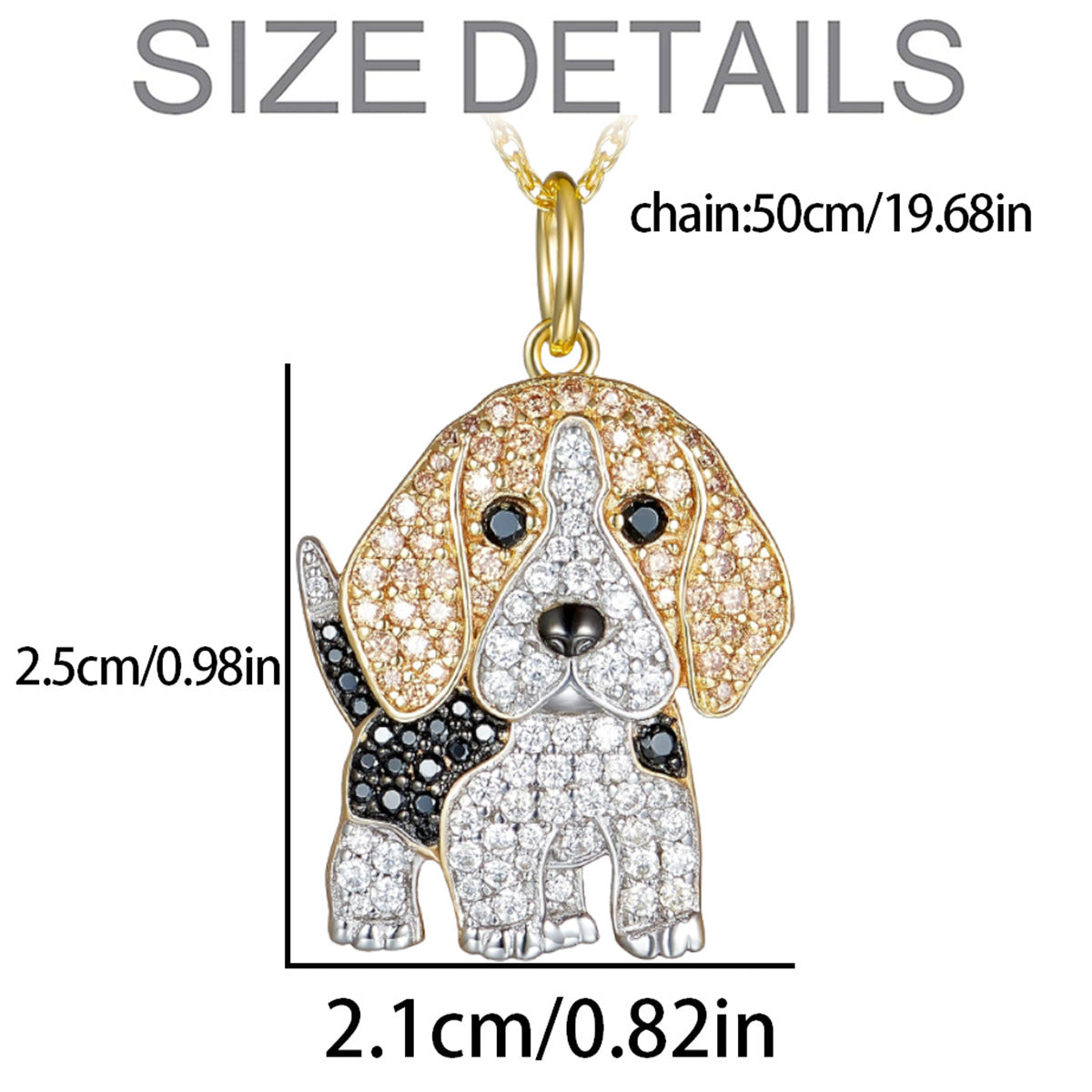 Cute Beagle Dogs Pendant Necklace Exquisite Cartoon Puppy Necklace