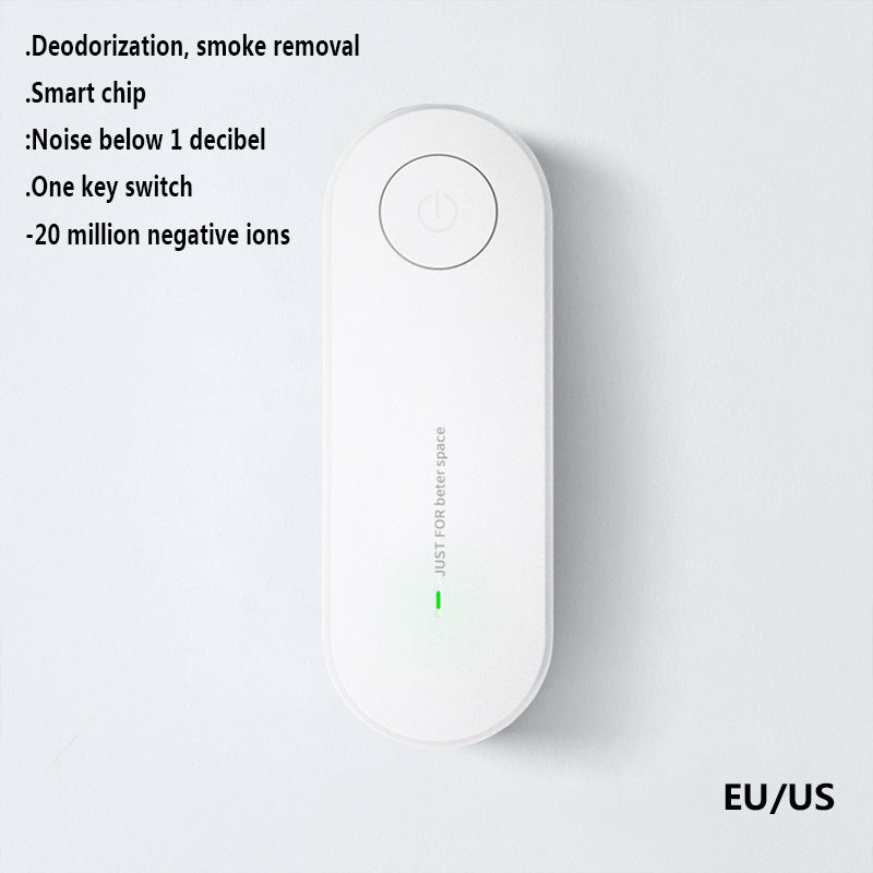 Mini purificador de aire portátil, purificador de aire anión, ambientador, ionizador, limpiador de polvo, eliminador de humo de cigarrillo, desodorante para inodoro