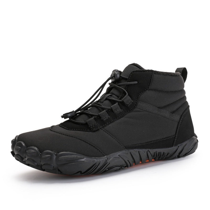 Chaussures montantes décontractées en coton pour Couple, imperméables, doublées de polaire, chaudes et respirantes, pour la neige