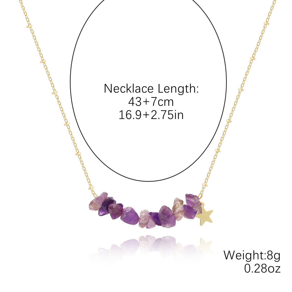 Collier bohème en pierre concassée colorée