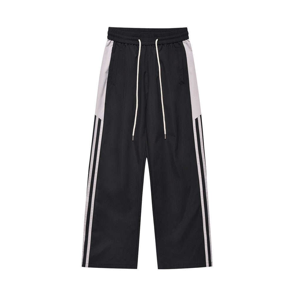 Men's Loose Side Stitching Contrast Color Casual Pants