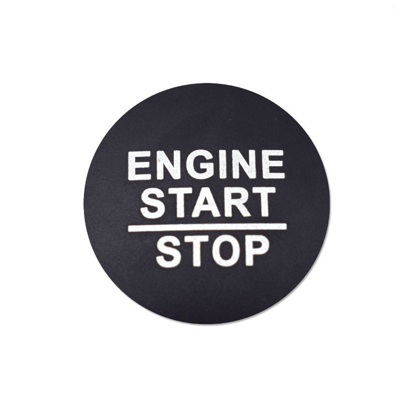 Car Interior Decoration One-key Start Decoration Sticker Key Cover Start Aluminum Alloy