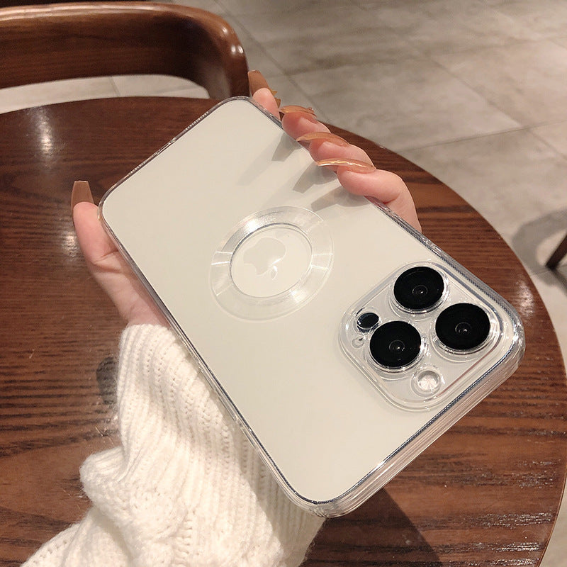Étui de téléphone avec protecteur d'appareil photo Galvanoplastie avancée intégrée avec protecteur d'objectif Étui de téléphone pour Iphone12 13promax Simple 11 Doux