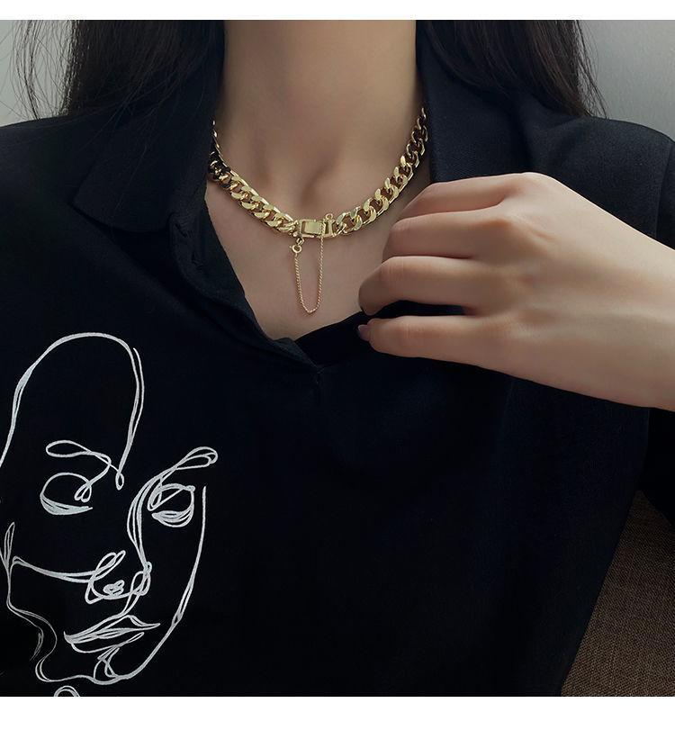 Collier cubain de Style européen et américain pour femmes, style Hip Hop