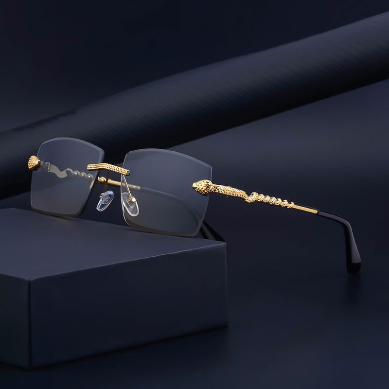 Lunettes de soleil sans monture à la mode pour hommes