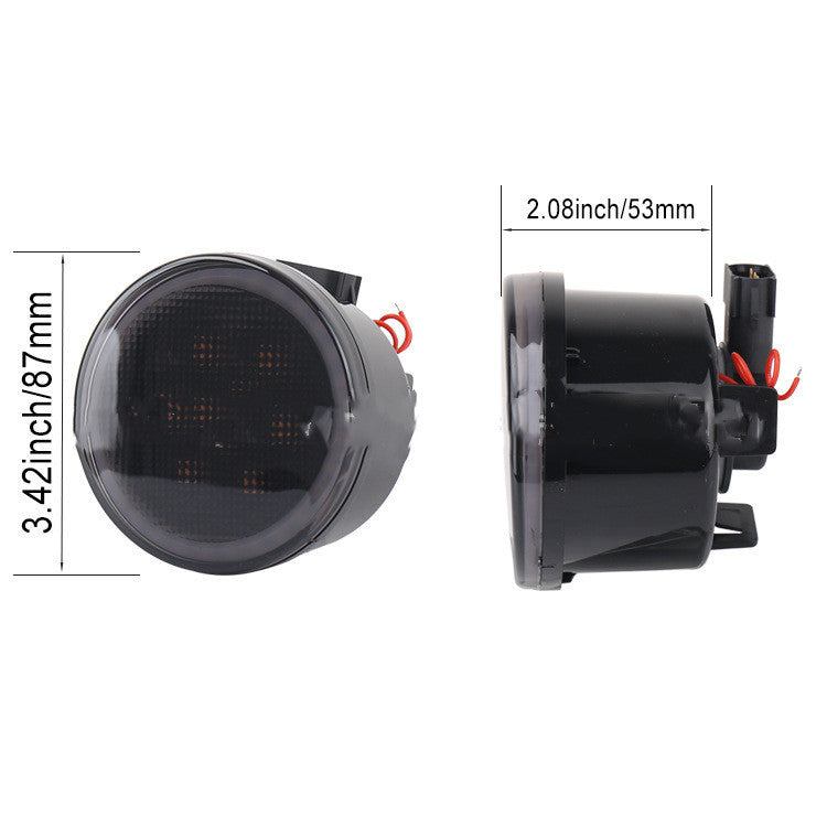 Feux de grille centrale de voiture LED modifiés Wrangler, clignotants d'avertissement, feux de signalisation larges