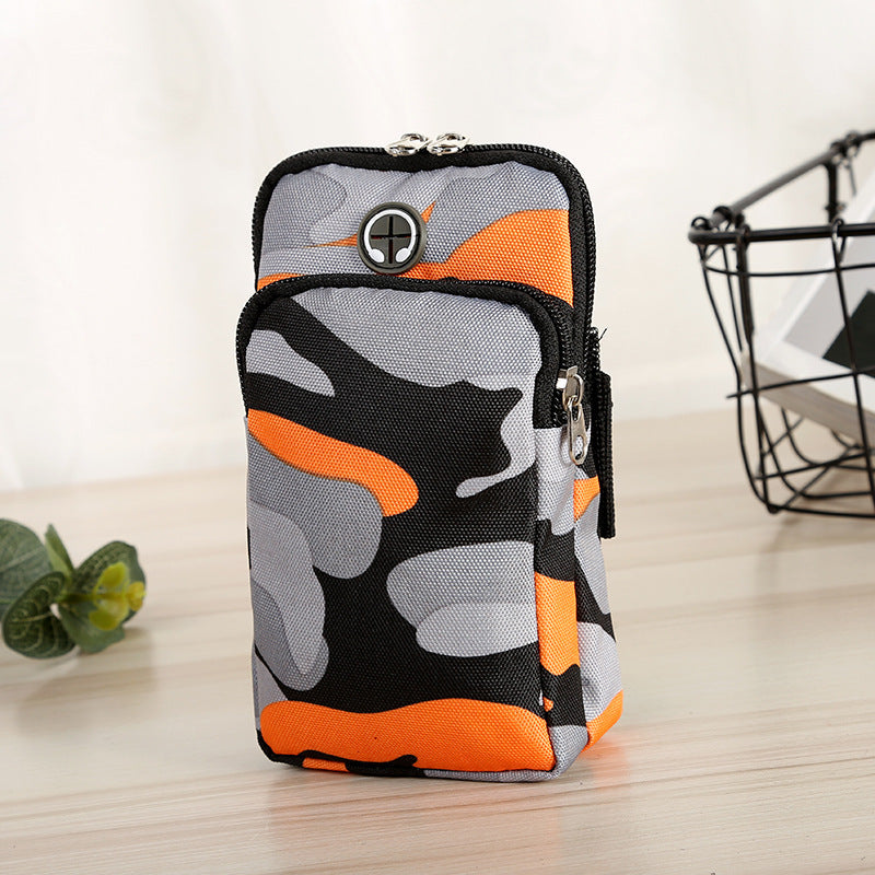 Running Sports Camouflage Mobile Phone Arm Water Repellent Wrist Bag