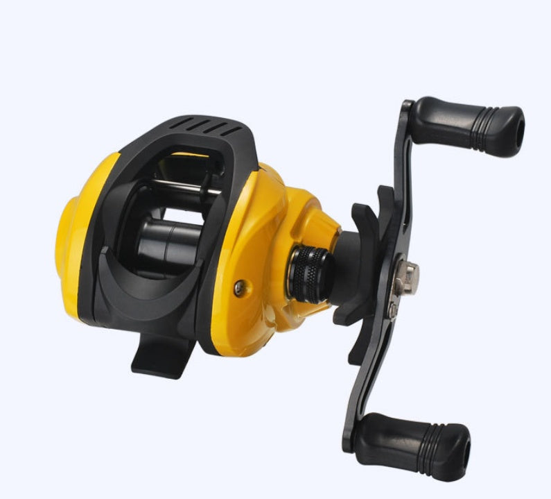 Petite roue de goutte d'eau jaune roue Luya moulinet de pêche Lei Qiang frappé roue de Modification de micro-objet noir