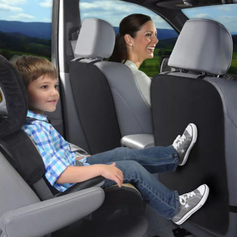 Coussin Anti-coup de pied pour siège de voiture pour enfants, coussin de protection Anti-salissure noir