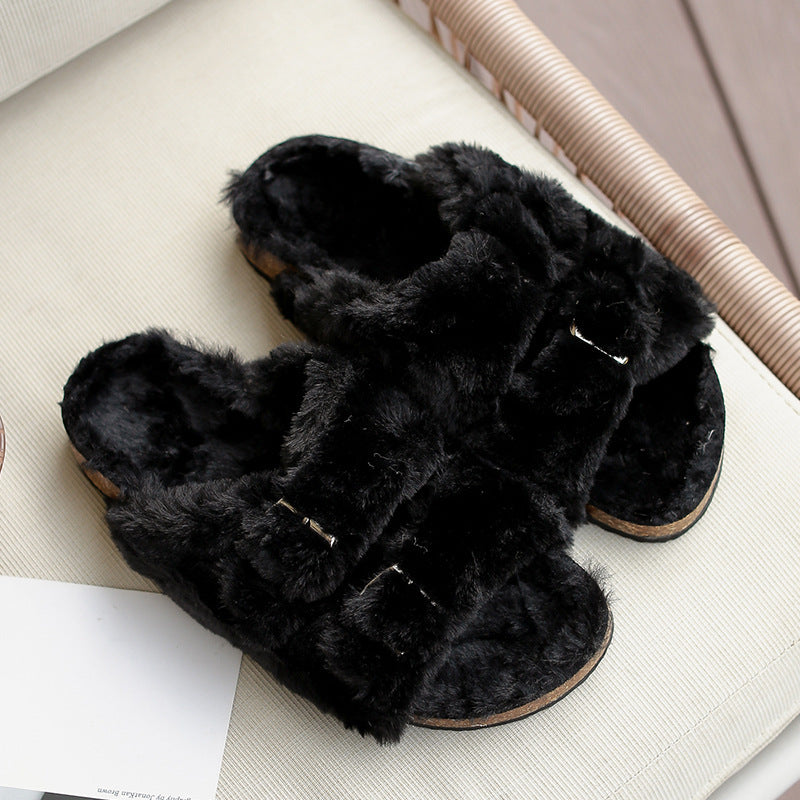 Zapatillas de algodón cálidas para invierno para mujer