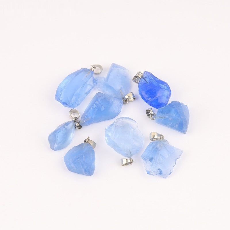 Colgante de piedra de cristal de color natural del arco iris