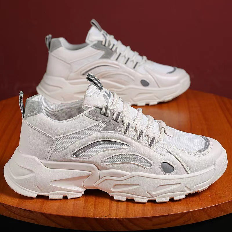 Zapatos de tablero blanco transpirables para deportes de ocio para hombres