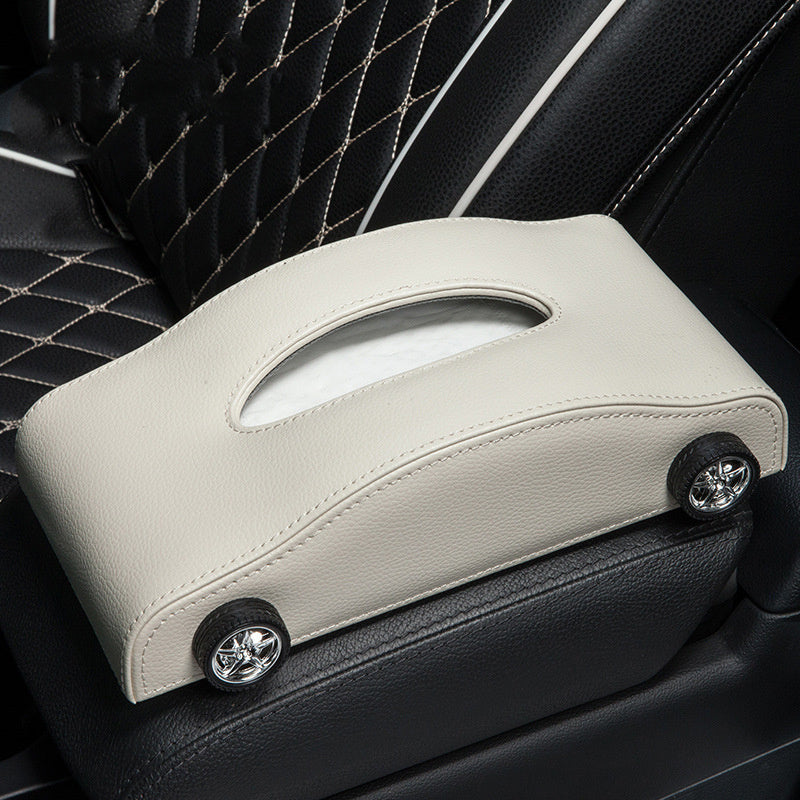 Car Tissue Box Car Interior Supplies Multifunctional Creative Temporary Stop Sign