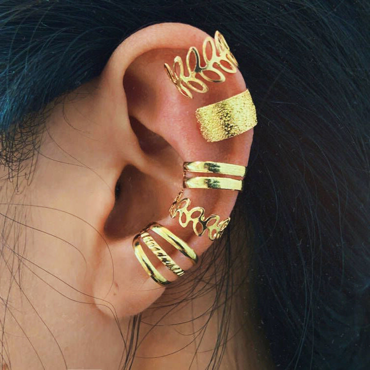 Ensemble créatif simple de cinq clips d'oreille non percés