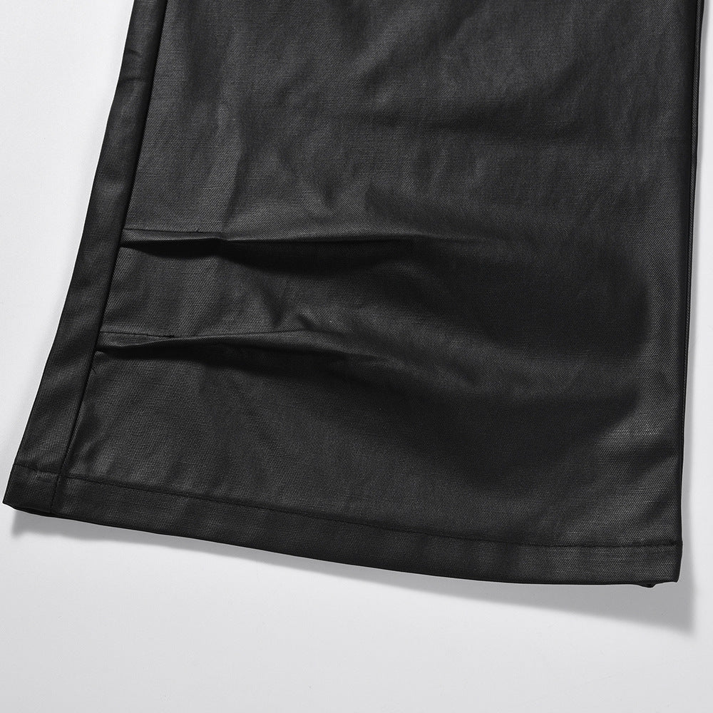 Men's Design Pleated Casual Loose-fitting Wide-leg Trousers