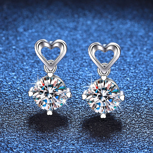 Classic Love S925 Sterling Silver Stud Earrings
