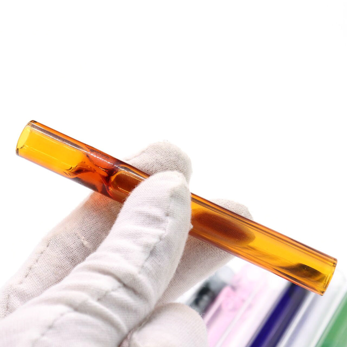 Tubo de humo telescópico Boquilla de succión de vidrio recto transparente