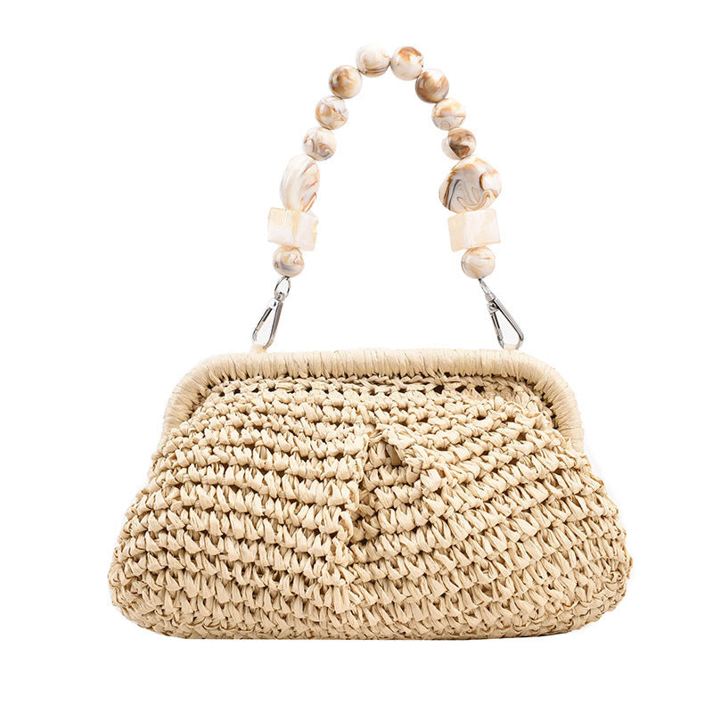 Sac à main polyvalent féminin en herbe tissée