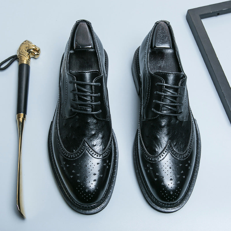 Zapatos de cuero formales de negocios para hombres estilo británico