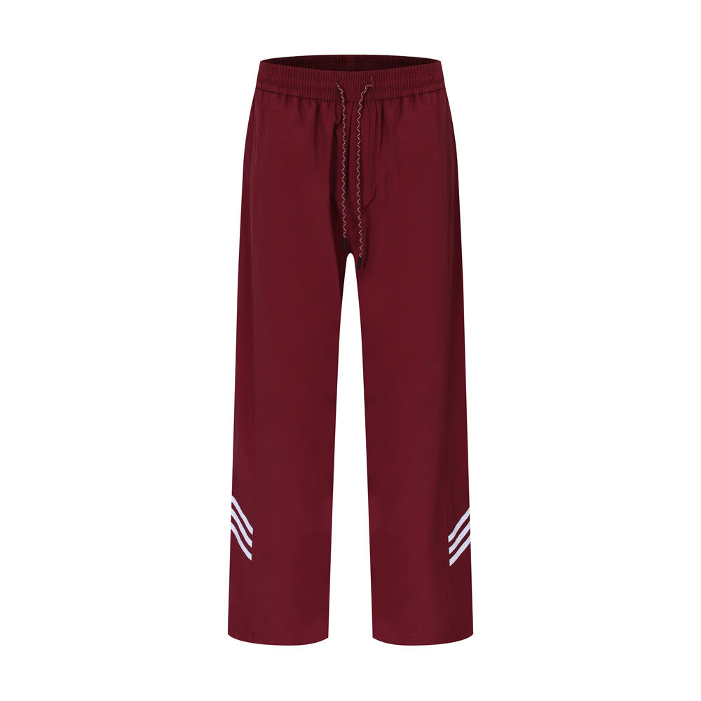 Men's Striped Straight Loose Sports And Leisure Trousers