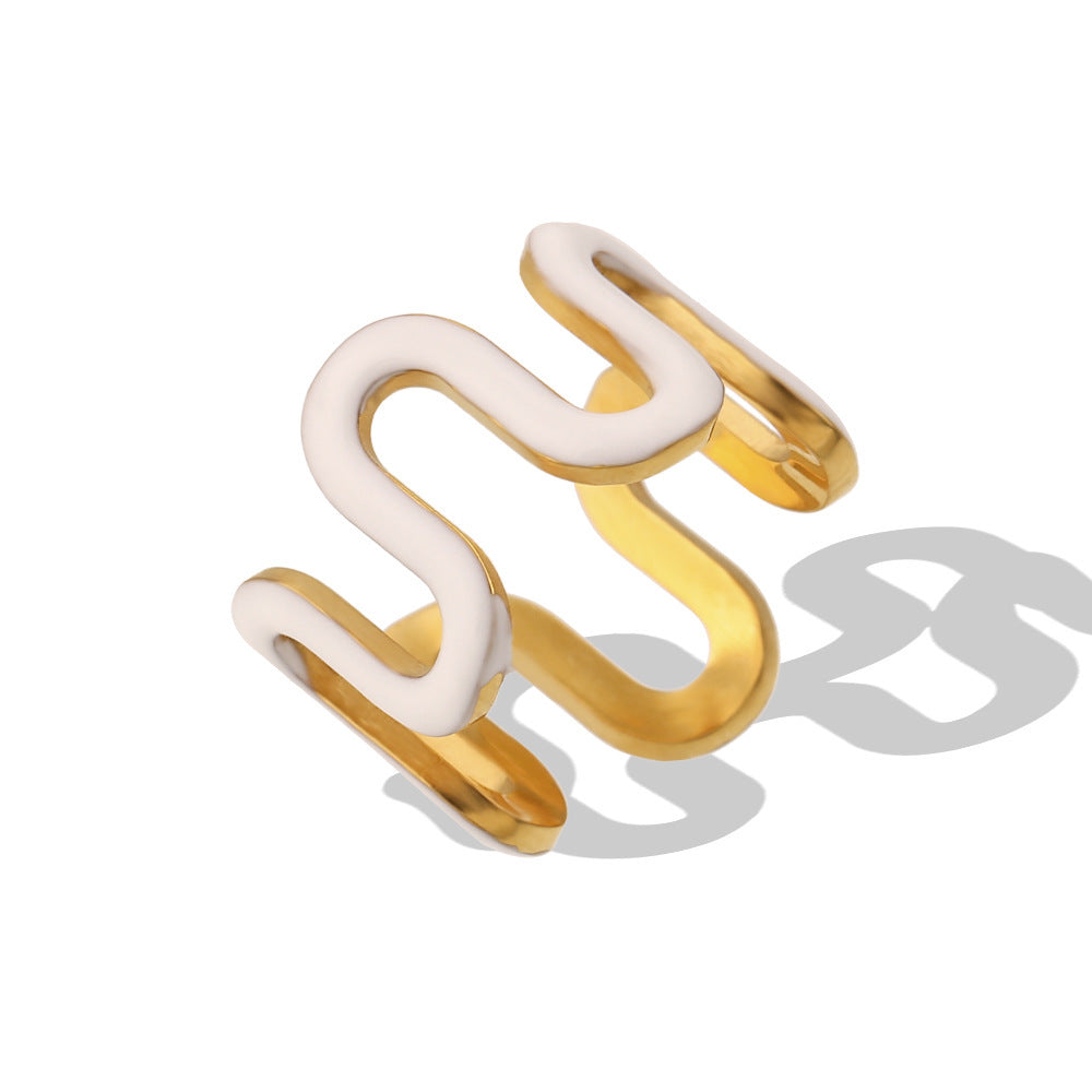 Simple Color Dripping Oil Fashion Ring