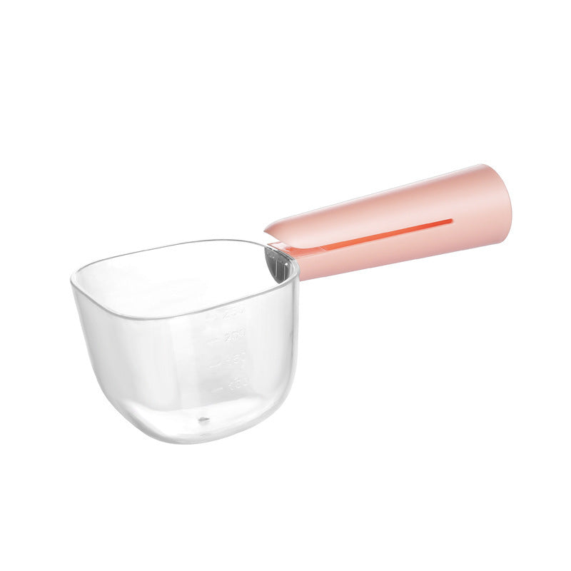 Cuillère universelle, échelle transparente, sac de nourriture pour chien, Clip, fournitures pour animaux de compagnie