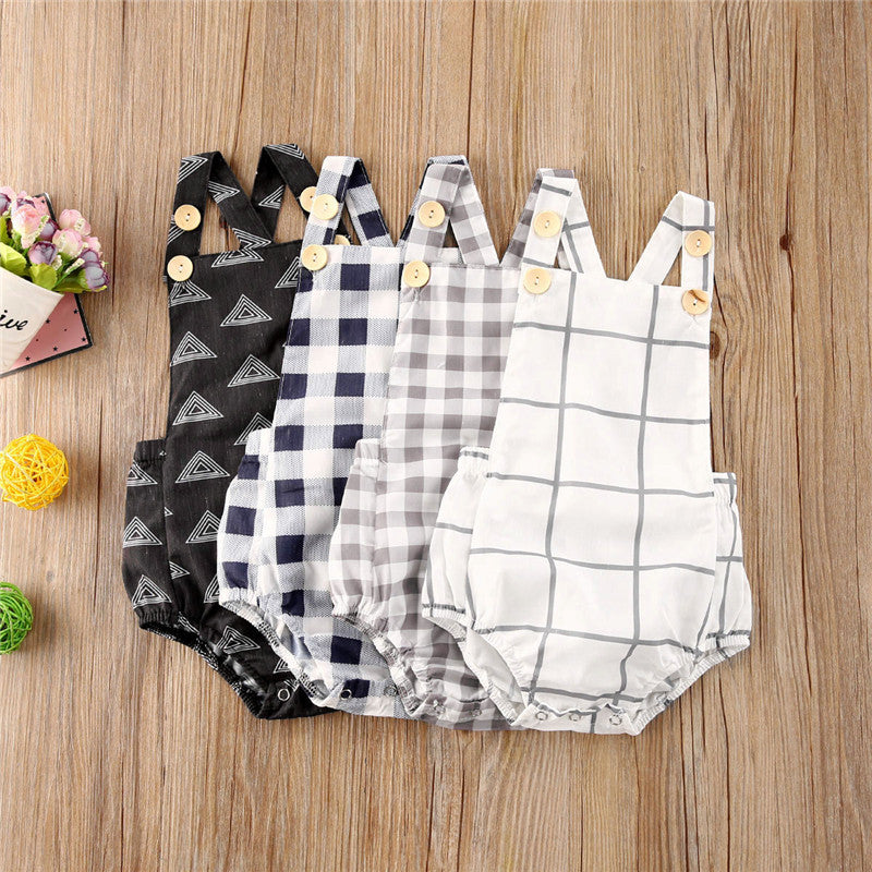 Barboteuse d'été pour bébés garçons et filles, sans manches