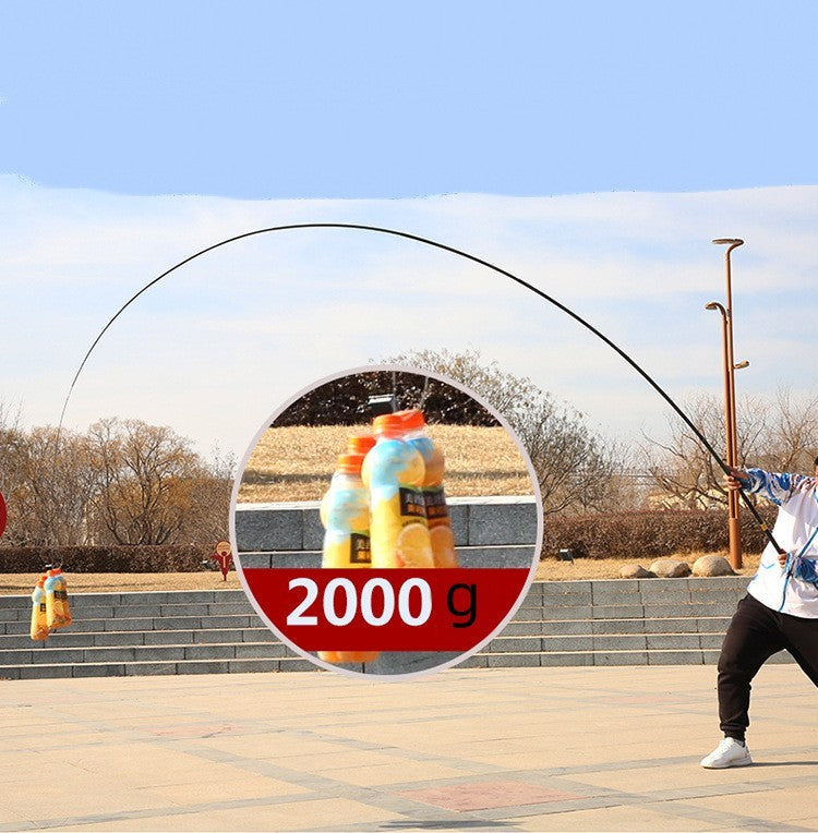 Canne à pêche à haute teneur en carbone légère et dure 6H19 Tune canne à main noire canne à pêche à pas court