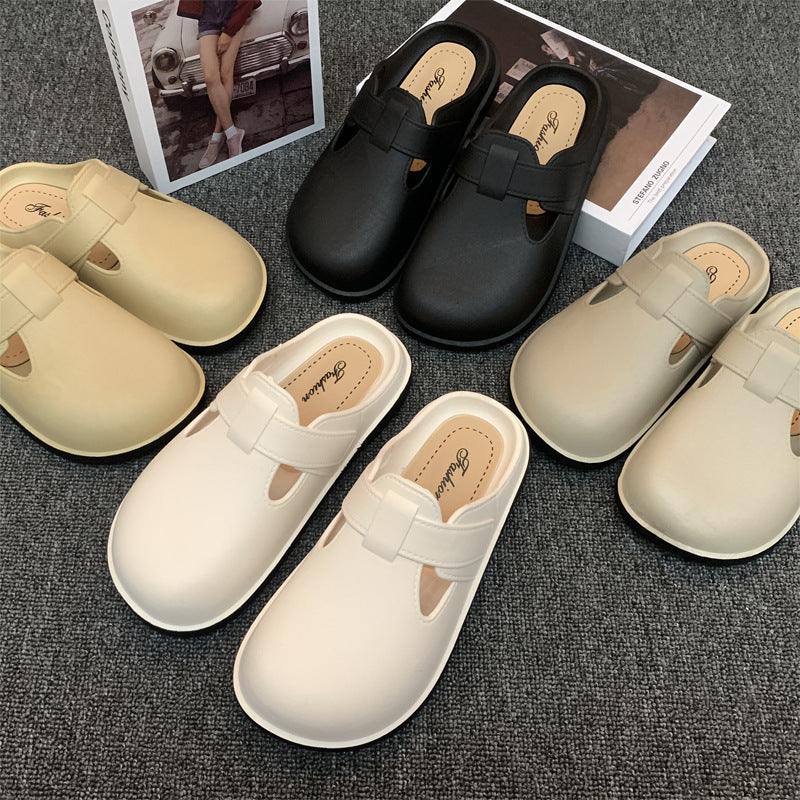 Pantoufles antidérapantes pour femmes, protège-orteils en plastique pour chaussures