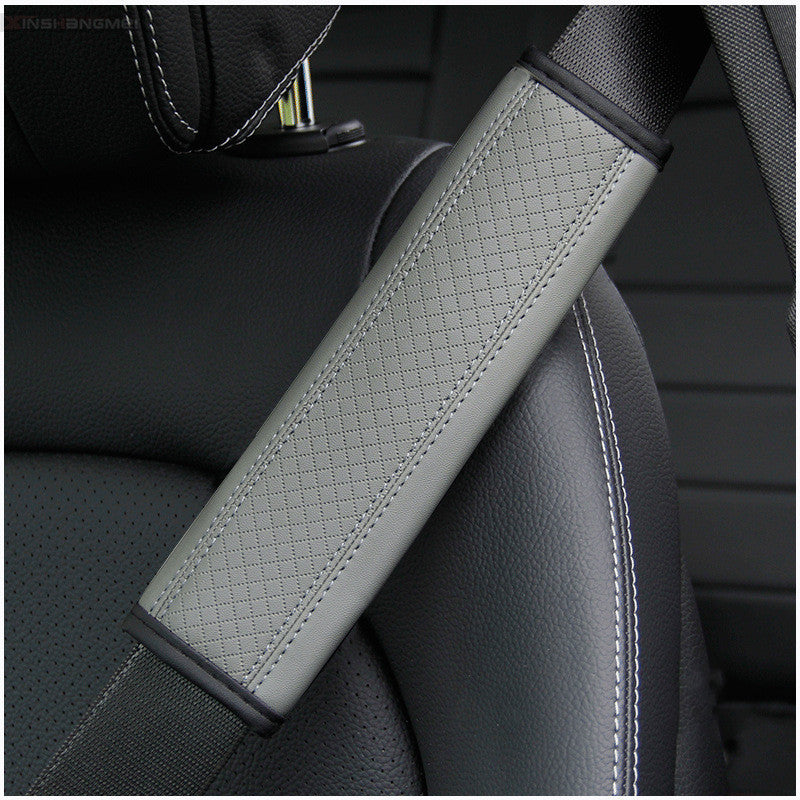 Ceinture de sécurité de voiture en cuir de Fiber, protection d'épaule, housse de protection, ceinture de sécurité
