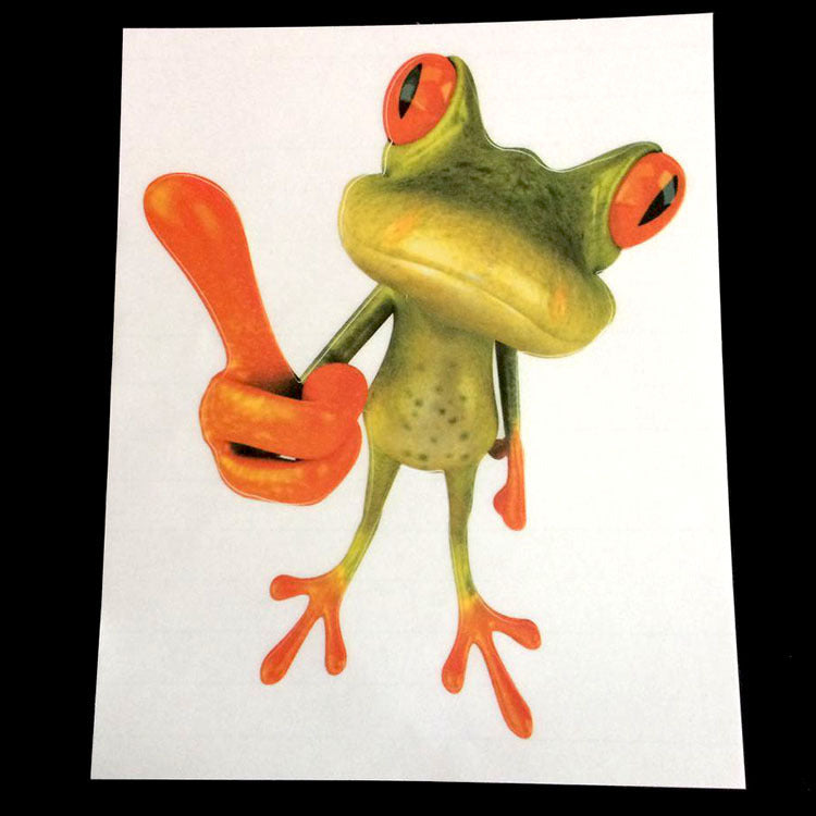 Autocollants de voiture grenouille tridimensionnels, rayures, décoration de voiture