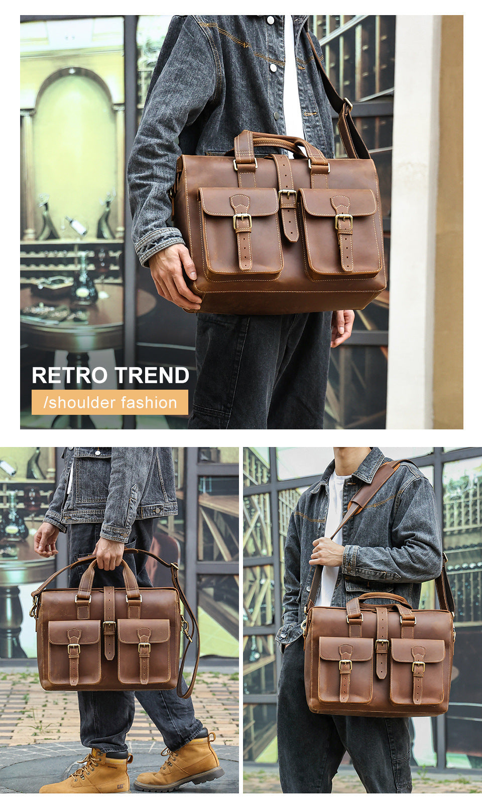 Nouveau sac à main en cuir véritable