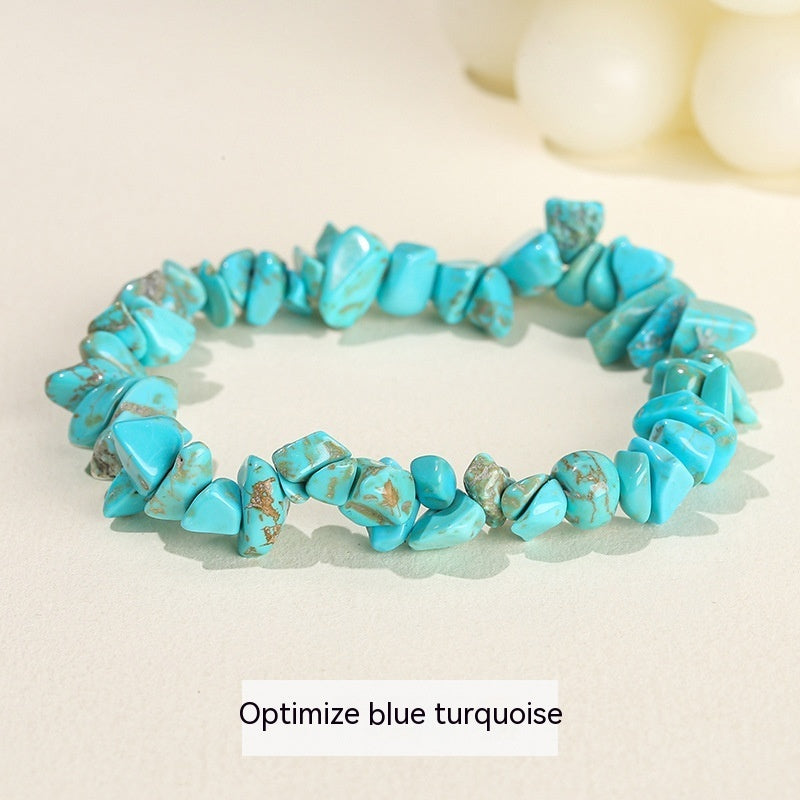 Natural Crystal Gravel Agate Aventurine Irregular Bracelet