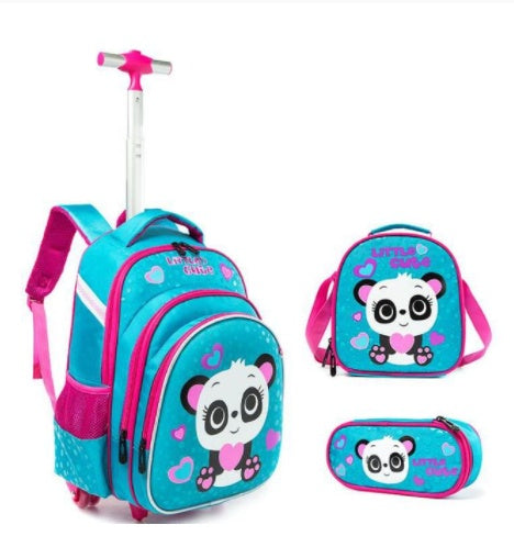 Bolso con ruedas de tres piezas para estudiantes de primaria