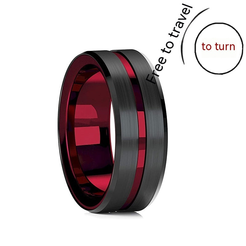 Fashion Personalized Bilateral Frosted Ring