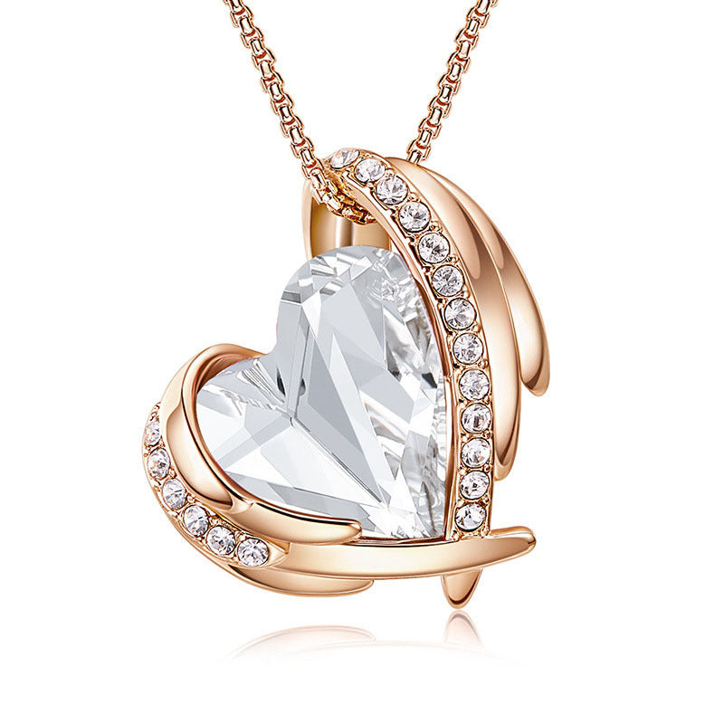 Collier ange pour femme, Niche créative, pendentif en cristal, collier Simple assorti avec tout