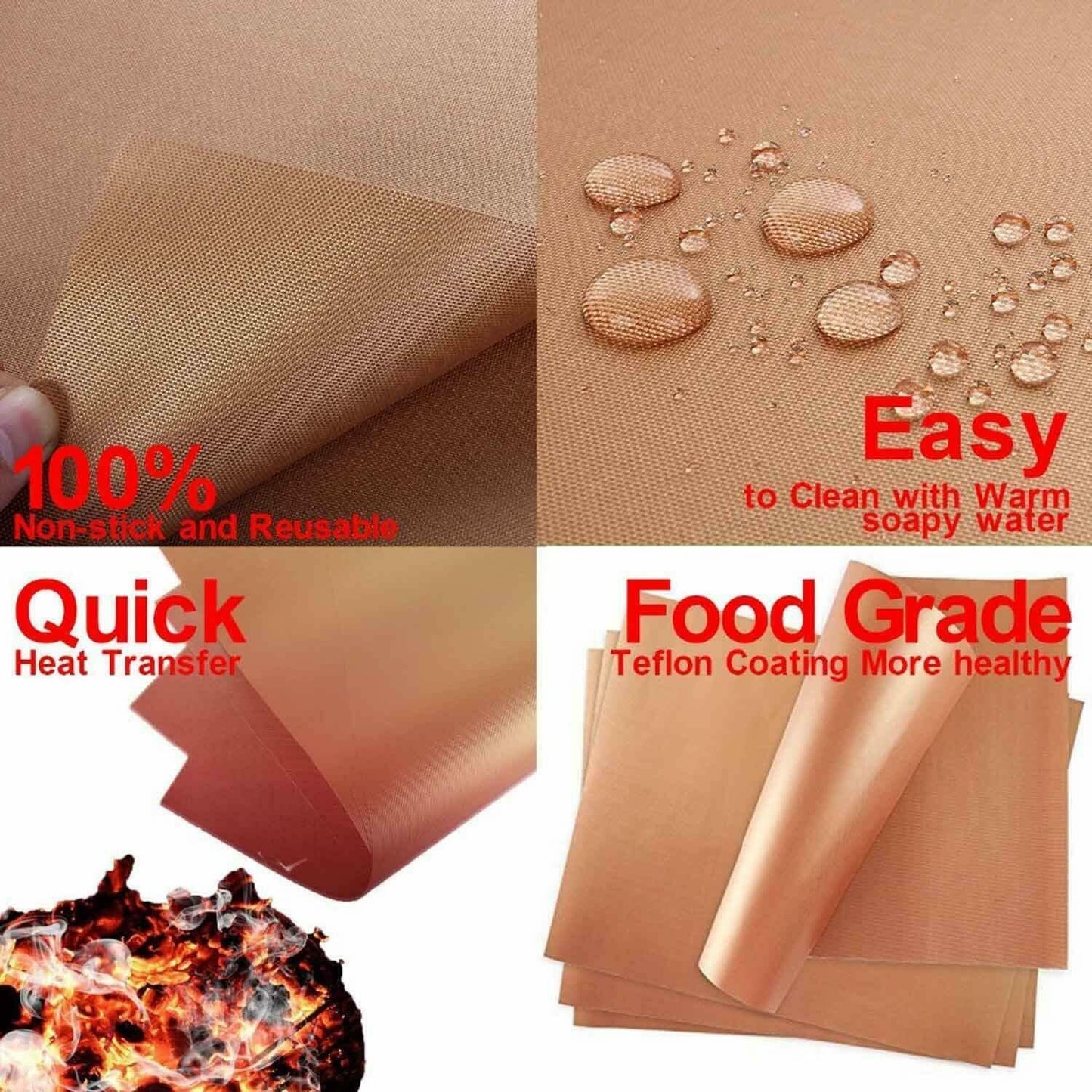 Hojas para transferencia de hierro, horno, revestimiento de cocina, estera de PTFE