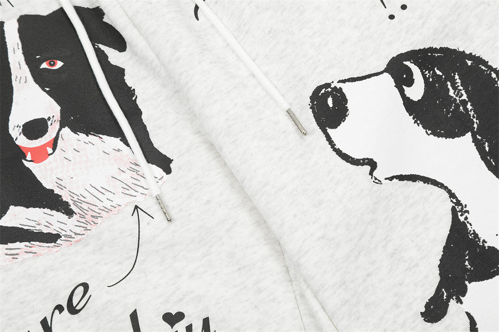 Animal Abstract Printing Velvet Padded Casual Pants Male