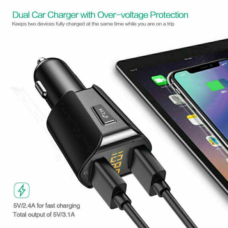 Lecteur MP3 pour voiture, Radio sans fil, Bluetooth, transmetteur FM, adaptateur, 2 ports USB, Kit de voiture, nouvelle collection