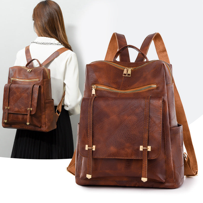 Sac à dos simple et à la mode de grande capacité pour femmes