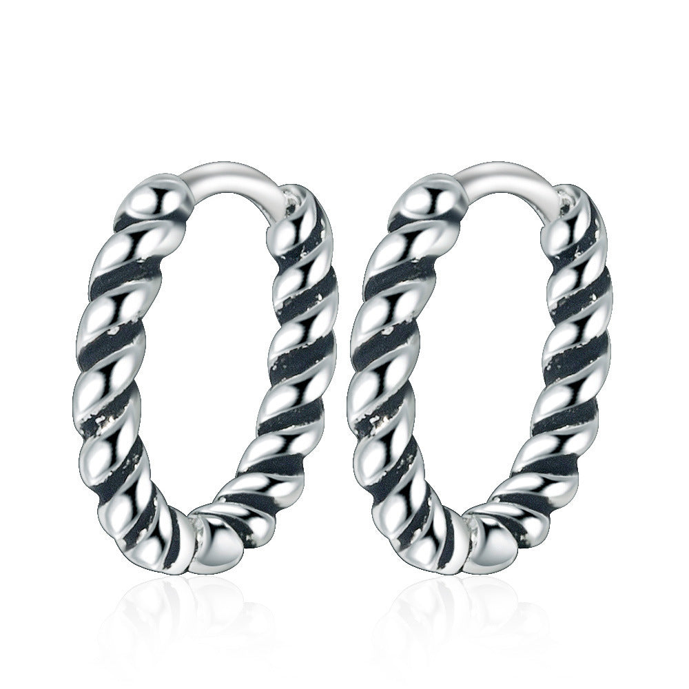 Boucles d'oreilles torsadées créatives, Europe et amérique, boucles d'oreilles à Clip, élégantes, gracieuses et simples