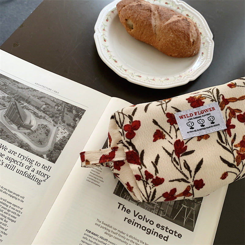 Cartera de almacenamiento de vajilla de lavado portátil retro para mujer