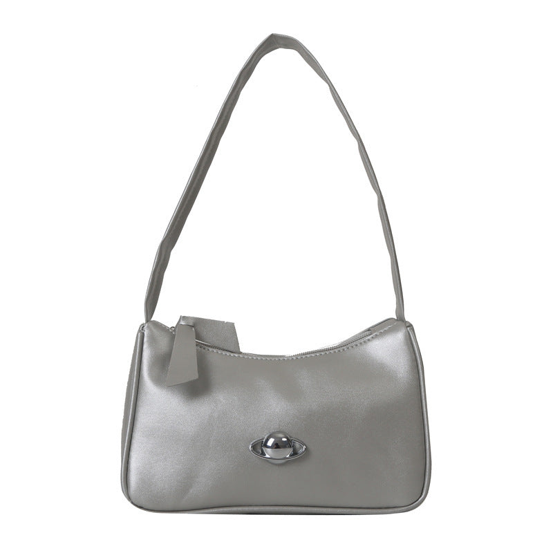 Sac à bandoulière doux de couleur pure de tempérament simple