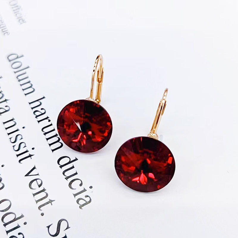 Boucles d'oreilles en cristal multicolore de haute qualité pour femmes